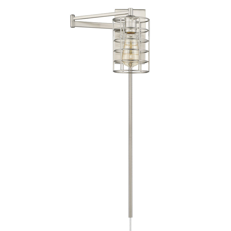 Industrial Metal Wall Sconce - Silver