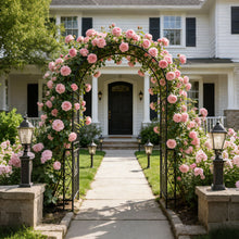 Load image into Gallery viewer, Metal Garden Arch Garden Arbor Trellis Climbing Plants Support Rose Arch Outdoor Arch
