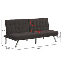 Load image into Gallery viewer, Modern Sofa Bed With Wood Frame And Stainless Legs
