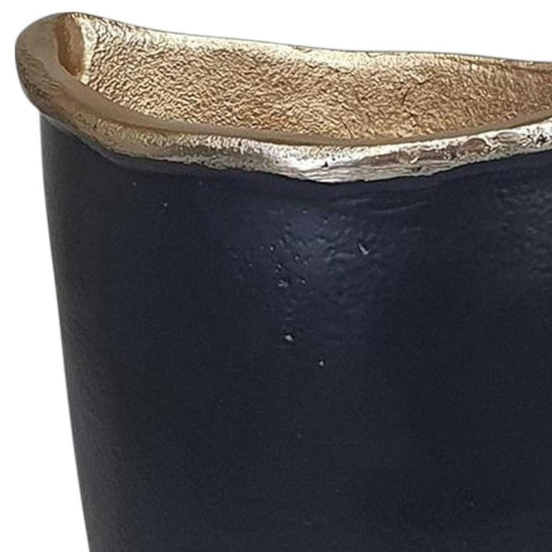 Oval Table Vase (568853) - Black / Gold