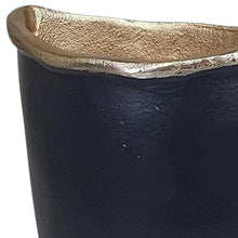 Load image into Gallery viewer, Oval Table Vase (568853) - Black / Gold
