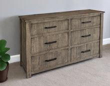 Load image into Gallery viewer, Solid Wood Six Drawer, Double Dresser - Brown
