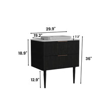 Load image into Gallery viewer, Elena - Modern Bathroom Vanity With Sink With Ample Storage, 2 Soft Close Drawers
