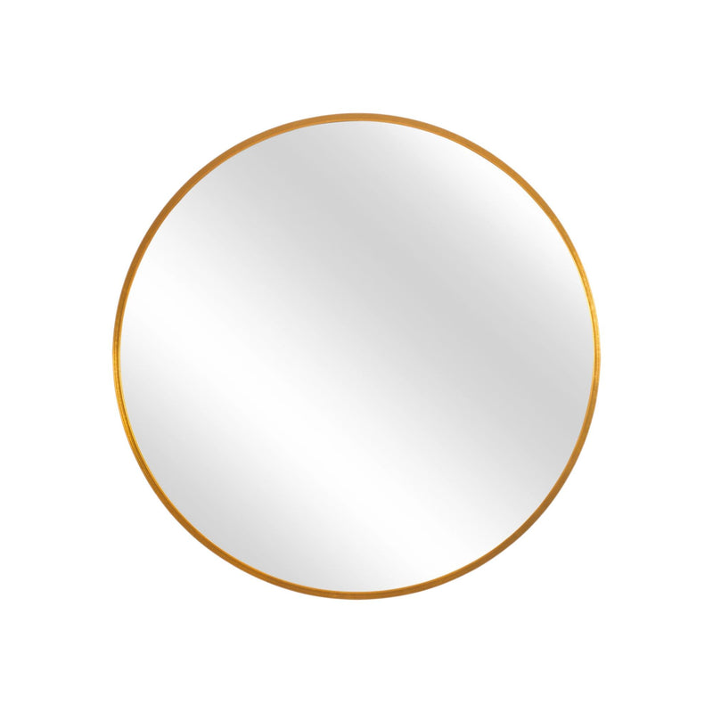 31" Metal Round Framed Accent Mirror - Gold