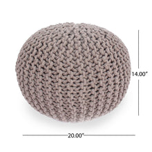 Load image into Gallery viewer, Moro - Knitted Round Pouf With Pumpkin Shape
