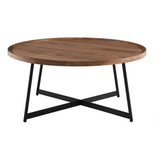 Load image into Gallery viewer, Round Coffee Table - Black / Walnut
