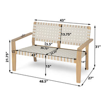 Load image into Gallery viewer, Woven Rope Outdoor Deep Seating Porch Loveseat For Garden
