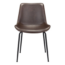 Load image into Gallery viewer, Faux Leather Dining Side Chairs (Set of 2) - Brown
