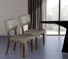 Load image into Gallery viewer, Tufted And Upholstered Fabric Open Back Dining Side Chairs (Set of 2) - Espresso
