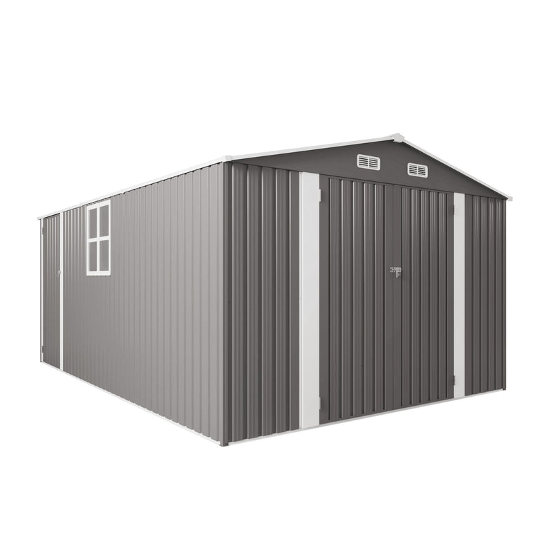 Outdoor Storage Shed With Lockable Doors