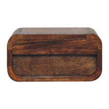 Load image into Gallery viewer, 12" Chestnut Solid Wood One Drawer Floating Nightstand - Light Brown
