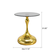 Load image into Gallery viewer, Modern Minimalist Coffee Table With Steel Legs And Tempered Glass Top
