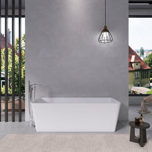Load image into Gallery viewer, Freestandingn And Solid Surface, Soaking Bathtub For Bathroom - Matte White
