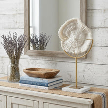 Load image into Gallery viewer, Coastal Tabletop Sculpture - Antiqued Gold / White
