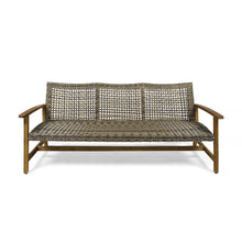 Load image into Gallery viewer, Outdoor 3 Seater Sofa With Rattan Cover - Gray
