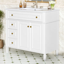 Load image into Gallery viewer, Bathroom Vanity With Sink, 3 Drawers &amp; 2 Soft-Close Doors
