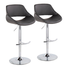 Load image into Gallery viewer, Fabrico - Contemporary Adjustable Bar Stool With Rounded T Footrest (Set of 2)
