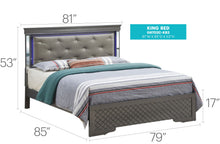 Load image into Gallery viewer, Bed With LED Light Accents Headboard

