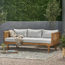 Load image into Gallery viewer, Claremont - 3 Seater Daybed Teak Acacia Wood Water Resistant Cushions
