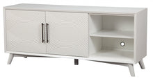Load image into Gallery viewer, Mahogany Solids &amp; Veneer Open Shelving TV Stand - White
