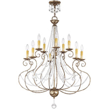 Load image into Gallery viewer, 38'' Ten Light Dimmable Chandelier With Shades - Bronze
