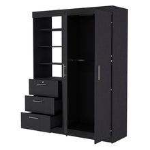 Load image into Gallery viewer, Accent Cabinet Soft Close With Three Shelves And One Drawer - Black
