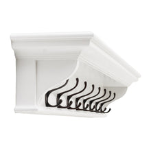 Load image into Gallery viewer, Classic Wood Wide Eight Hook Coat Rack - White
