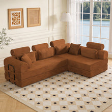 Load image into Gallery viewer, Modern L-Shape Modular Sectional Sofa, Compressed Design
