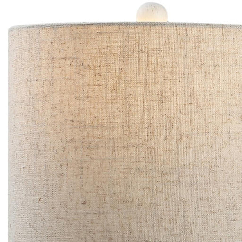 Antlers Desk Lamp LED With Drum Shade - White