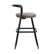 Load image into Gallery viewer, 24" Modern Steel Low Back Counter Height Bar Chairs (Set of 2) - Black
