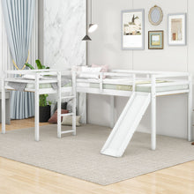 Load image into Gallery viewer, L Shaped Loft Bed With Ladder And Slide
