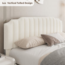 Load image into Gallery viewer, LIFT UP VELVET BEIGE QUEEN SIZE BED
