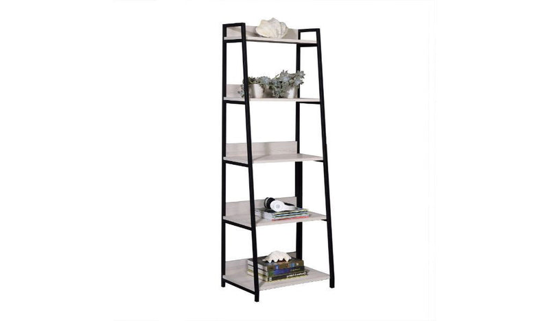 Five Tier Ladder Bookcase (486299) - Natural / Black