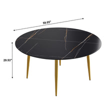 Load image into Gallery viewer, Modern Man-Made Stone Round Dining Table-Position For 6 People

