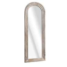 Load image into Gallery viewer, 64" Solid Wood Arch Freestanding Framed Full Length Mirror - White
