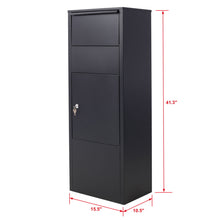 Load image into Gallery viewer, Large Package Delivery Parcel Mail Drop Box With Lockable Storage Compartment Heavy Duty Weatherproof For Express Mail Delivery For Home &amp; Business Use - Black
