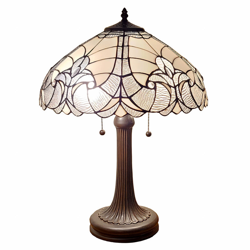Metal Two Light Candlestick Table Lamp With Dark Brown Shade - Dark Brown