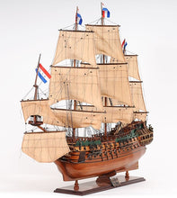 Load image into Gallery viewer, Hand Painted Model Boat Tabletop Sculpture (364387) - Brown
