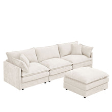 Load image into Gallery viewer, Modular L-Shaped Sectional Sofa With Movable Ottoman
