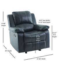 Load image into Gallery viewer, Charlotte - Gel Glider Recliner - Blue
