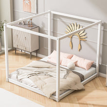 Load image into Gallery viewer, Wood Canopy Platform Bed With Support Legs And Airflow Slats
