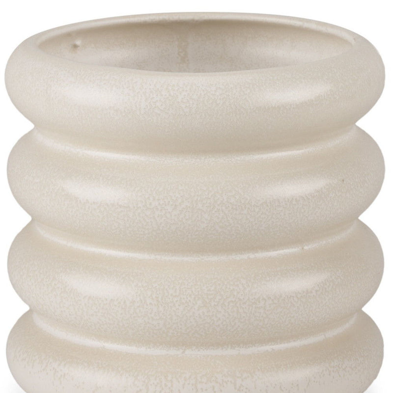 Stacking Rings Cylinder Table Vase - Cream