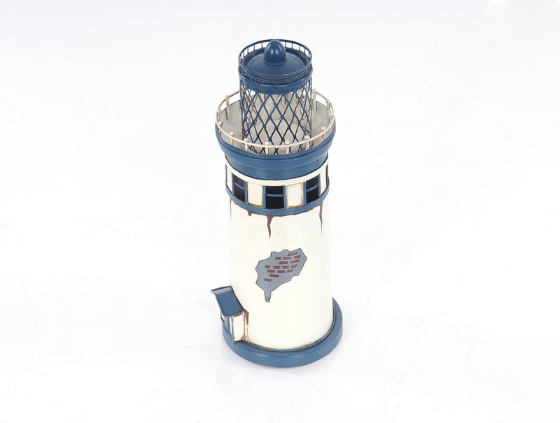 Metal Hand Painted Figurine - Blue And White