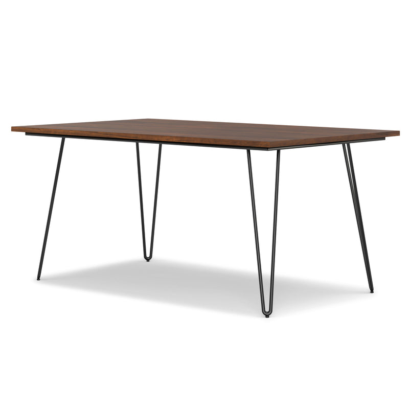 Wood Iron Dining Table - Walnut / Black
