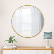 Load image into Gallery viewer, Wall Circular Mirror Metal Framed Mirror Round Vanity Mirror Dressing Mirror, For Bathroom, Living Room, Bedroom Wall Decor
