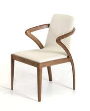 Load image into Gallery viewer, Faux Leather Dining Arm Chair - Brown
