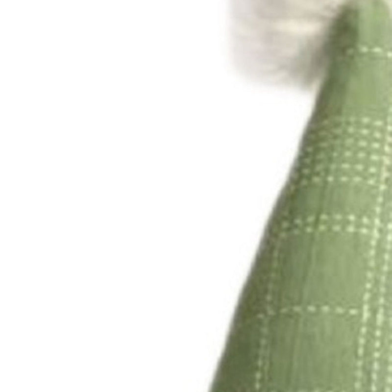 Fabric Christmas Standing Gnome Tabletop Sculpture (493008) - Green / White