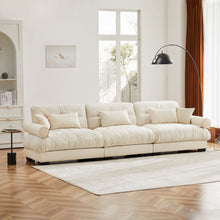 Load image into Gallery viewer, Modern Oversize Sofa With Cloud Like Comfort, Featuring Waist And Throw Pillows

