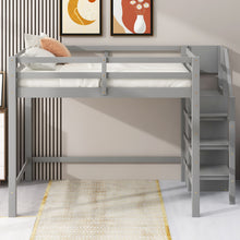 Load image into Gallery viewer, Loft Bed With Built In Storage Wardrobe And Staircase
