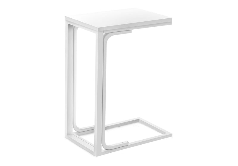 Laminate And Iron End Table - White